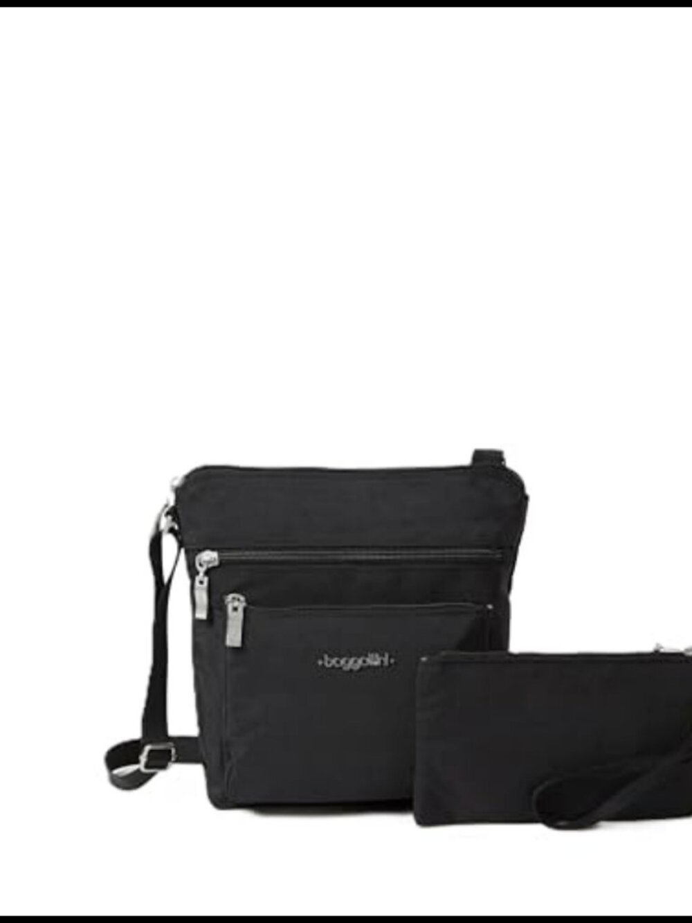 Small Lightweight Water-Resistant Nylon Crossbody Bag RFID Wristlet Travel